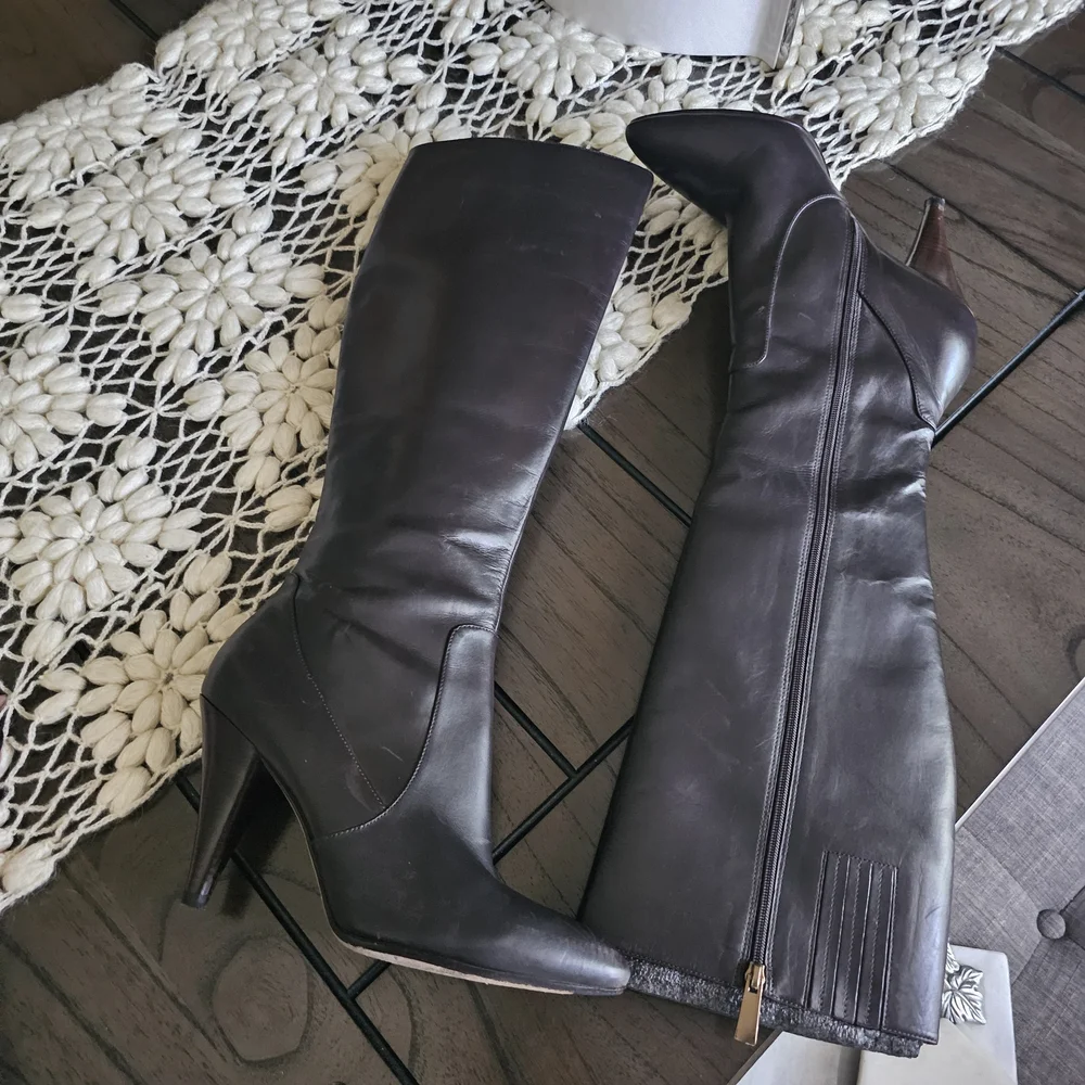 Via Spiga Dark Brown Over the Knee Boots